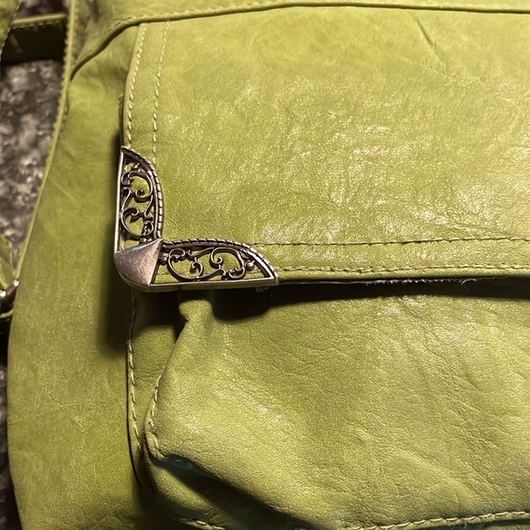 GREAT AMERICAN LEATHER avocado shoulder/crossbody bag - Picture 5 of 11